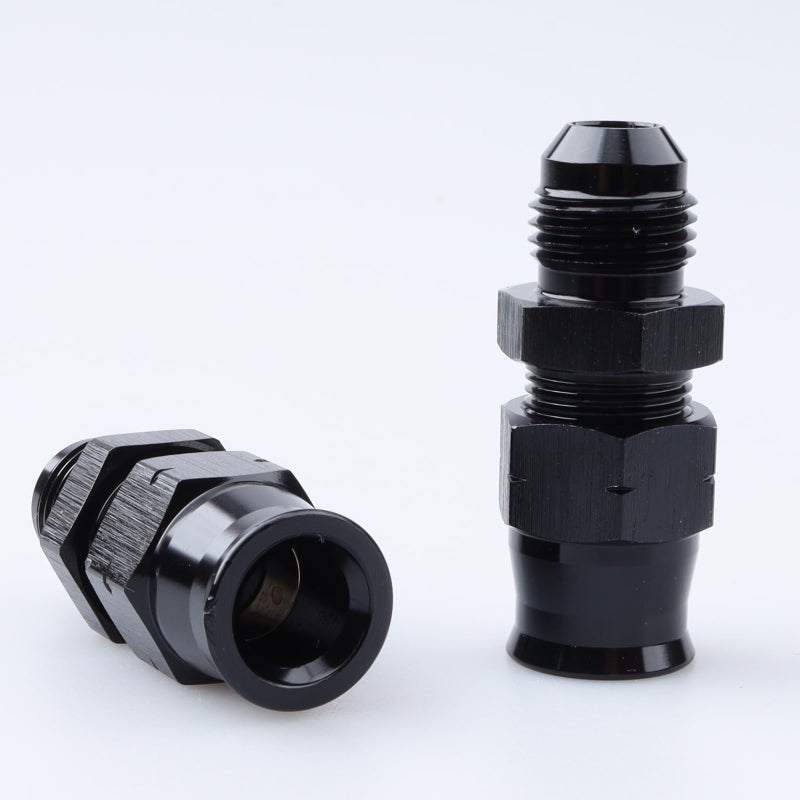 AC PERFORMANCE -6 AN Male to 5/16" Hardline Compression Fitting Adapter Aluminum Black - Image 4